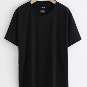Black Basic Cotton T-Shirt